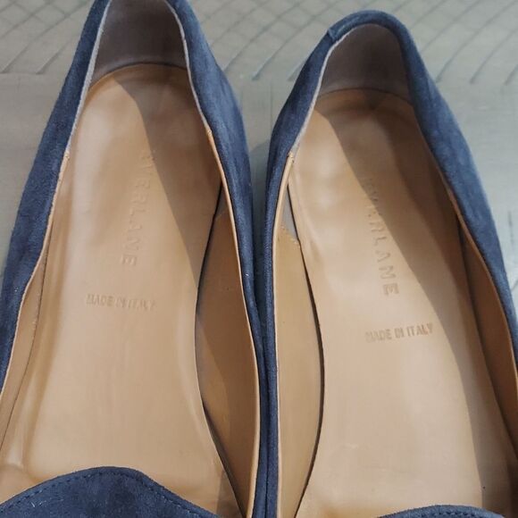 Everlane Navy Blue Suede Modern Point Loafers Sz 8.5 - Picture 8 of 9